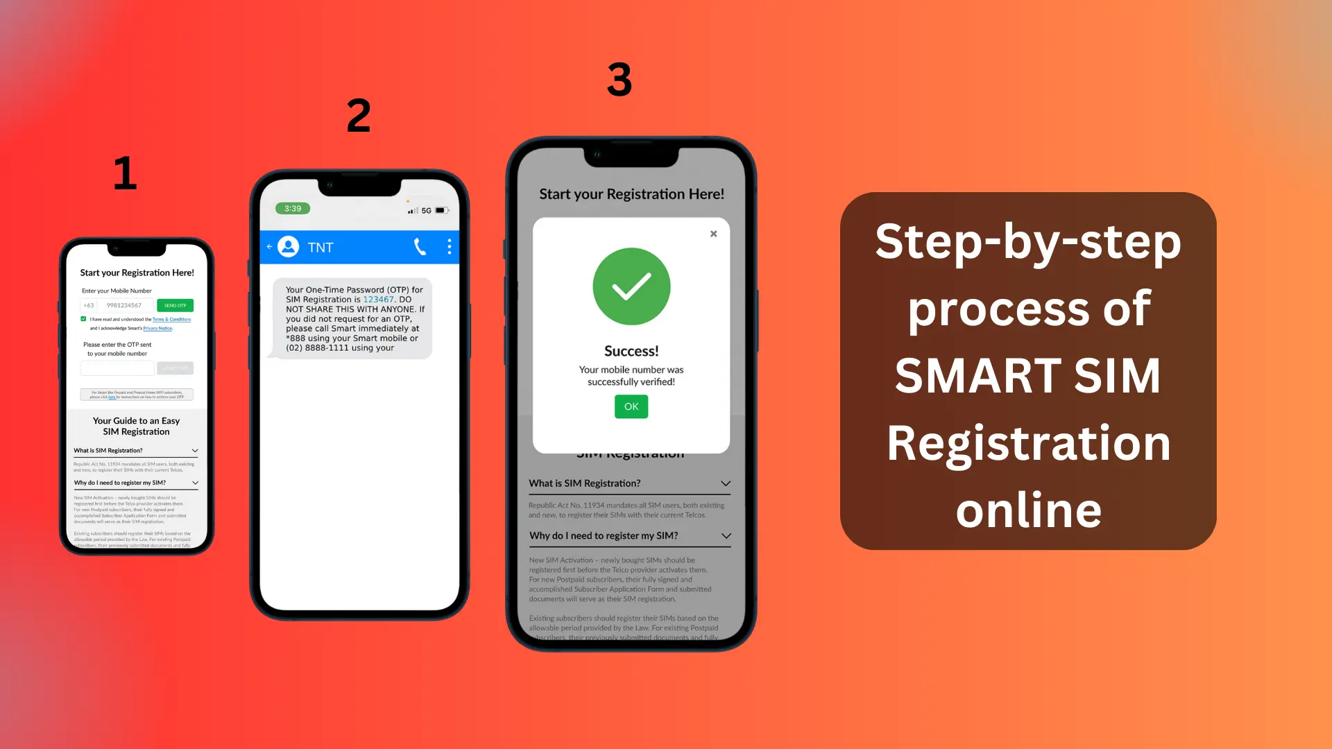 how to register smart sim card 